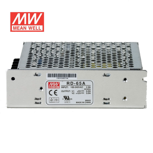 明纬5V12V双路电源66W RD-65A 5V8A+12V4A