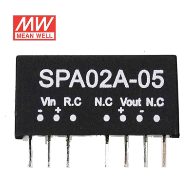 明纬5V变12V电源2W SPA02E-12 4.5-9V转12V150mA DC-DC输出