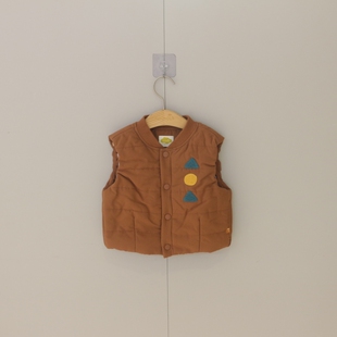 2025冬季韩国moimoln小云朵童装男宝儿童加厚休闲棉背心马甲F06P