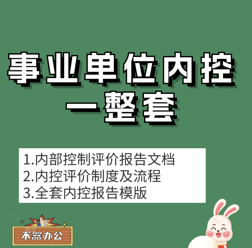 事业单位内部控制报告内控内审制度内控体系搭建财务资料一整套