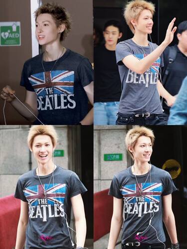 CORTIS马丁Martin私服同款印花The Beatles披头士乐队古着T恤上衣