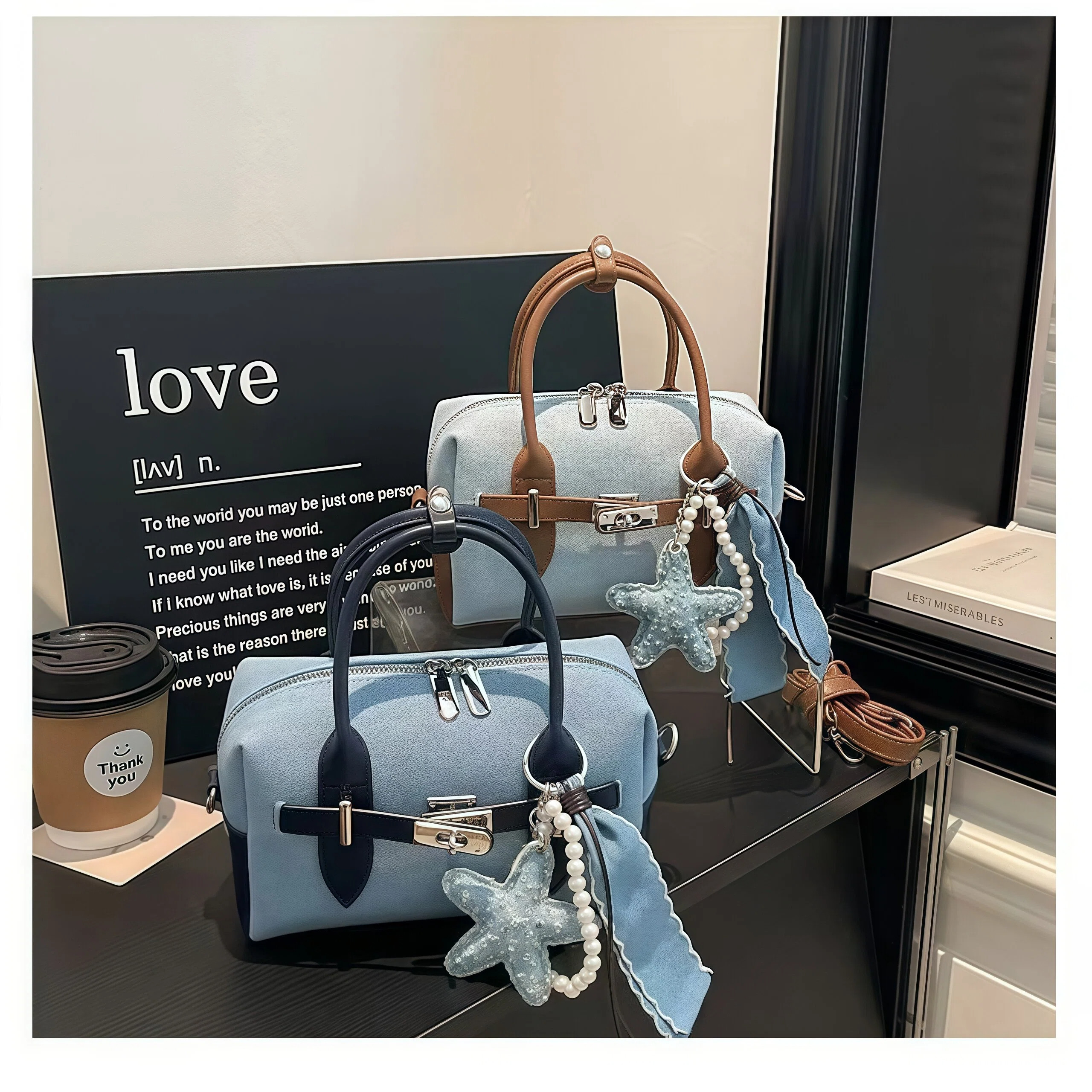 轻奢小众高级感手提牛仔枕头包包女款2026新款时尚百搭单肩斜挎包