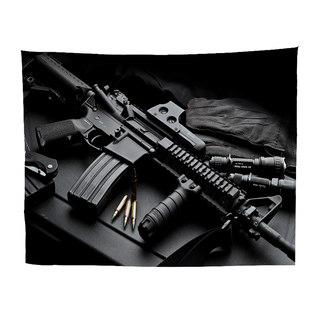 AK47挂布M416背景布客厅卧室M16装饰布宿舍HK416墙面SCAR背景布