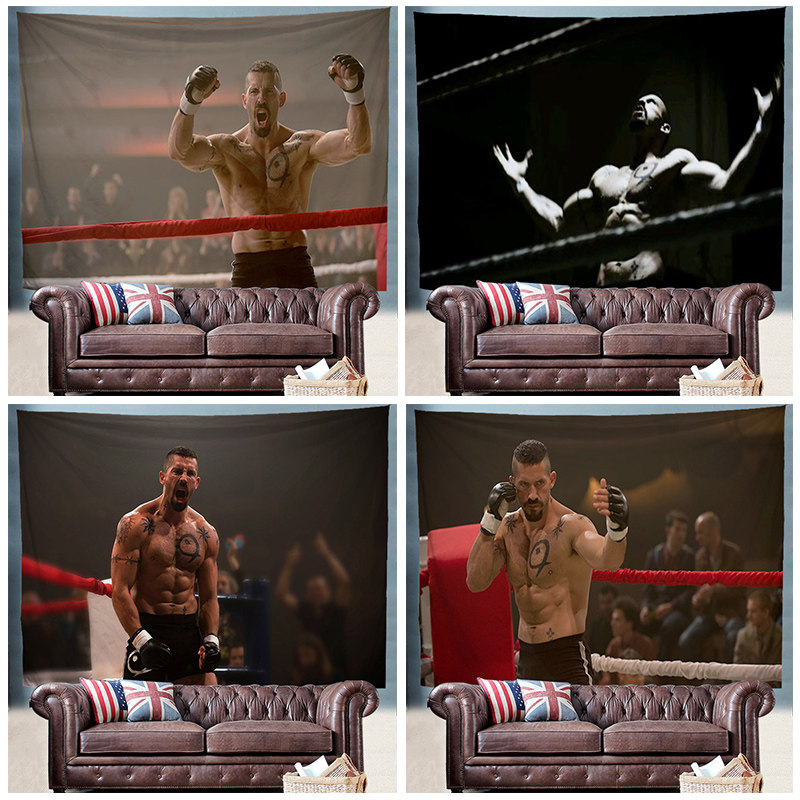 电影终极斗士尤里博伊卡海报挂布背景布健身拳击馆墙面装饰布墙布