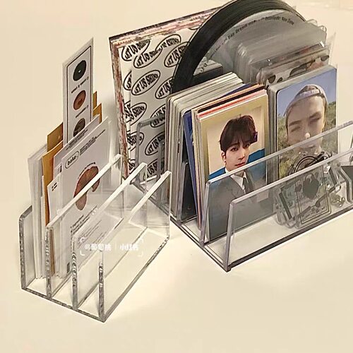 创意ins桌面透明亚克力分隔架文件架子相框收纳书立架文件栏学生