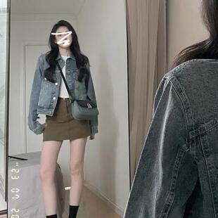 美式港味复古chic休闲牛仔外套女秋冬季2025新款小众短款夹克上衣