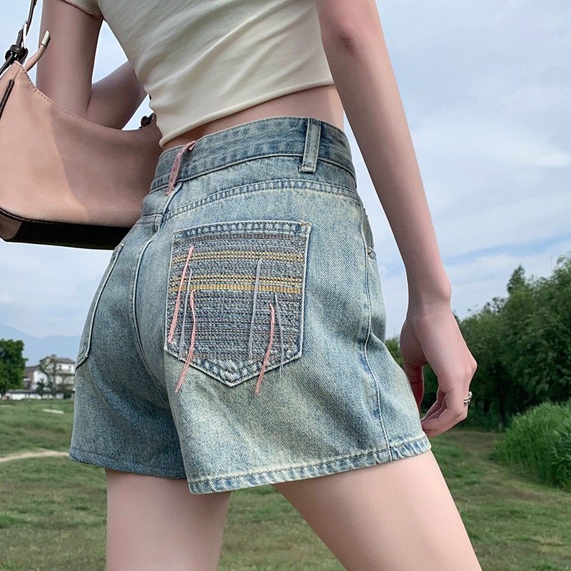 辣妹小众宽松阔腿a字包臀热裤