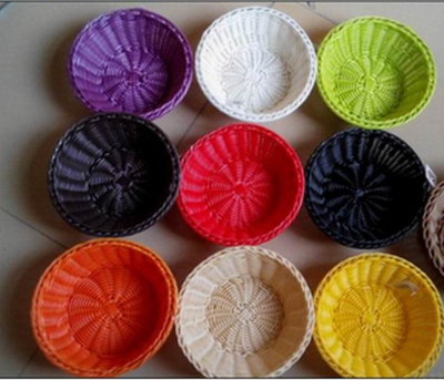 圆形塑料水果篮编织筐