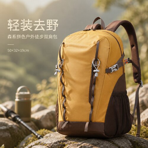 户外登山轻便防泼水大容量双肩包
