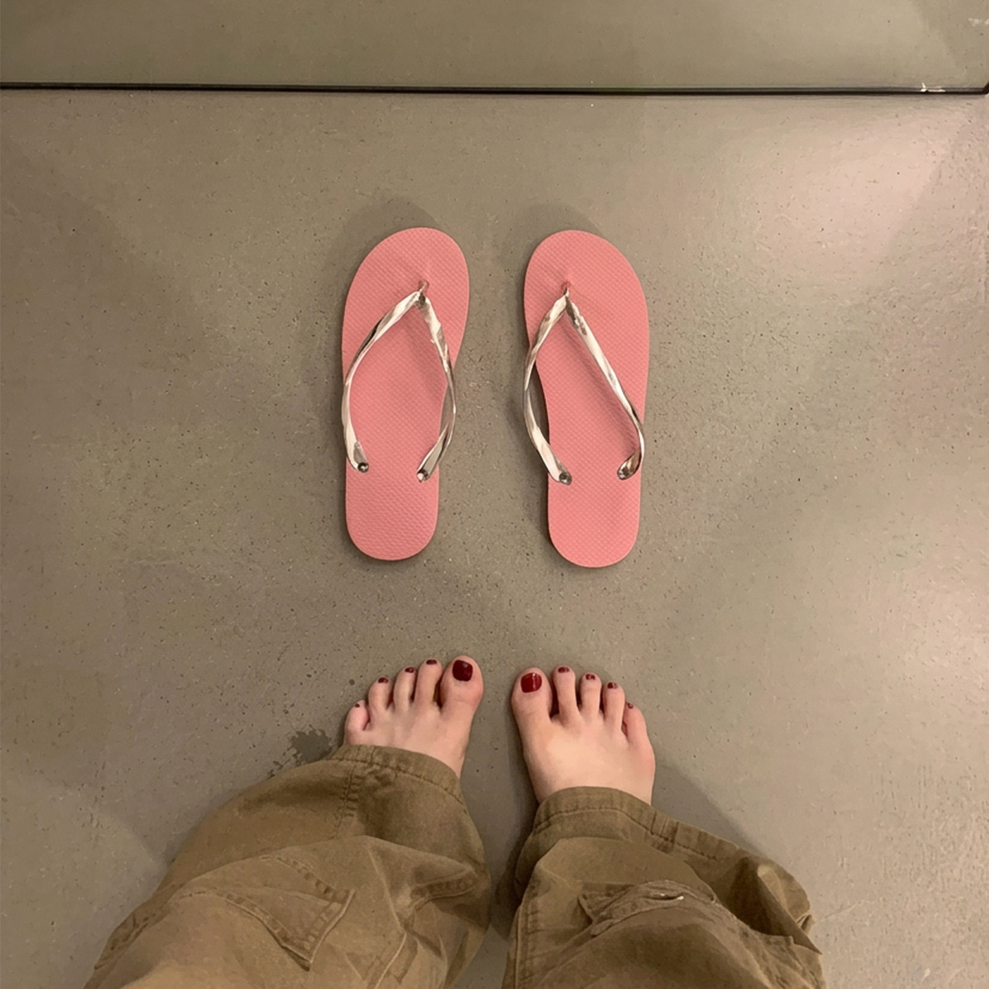 韩系人字拖女夏外穿绝美