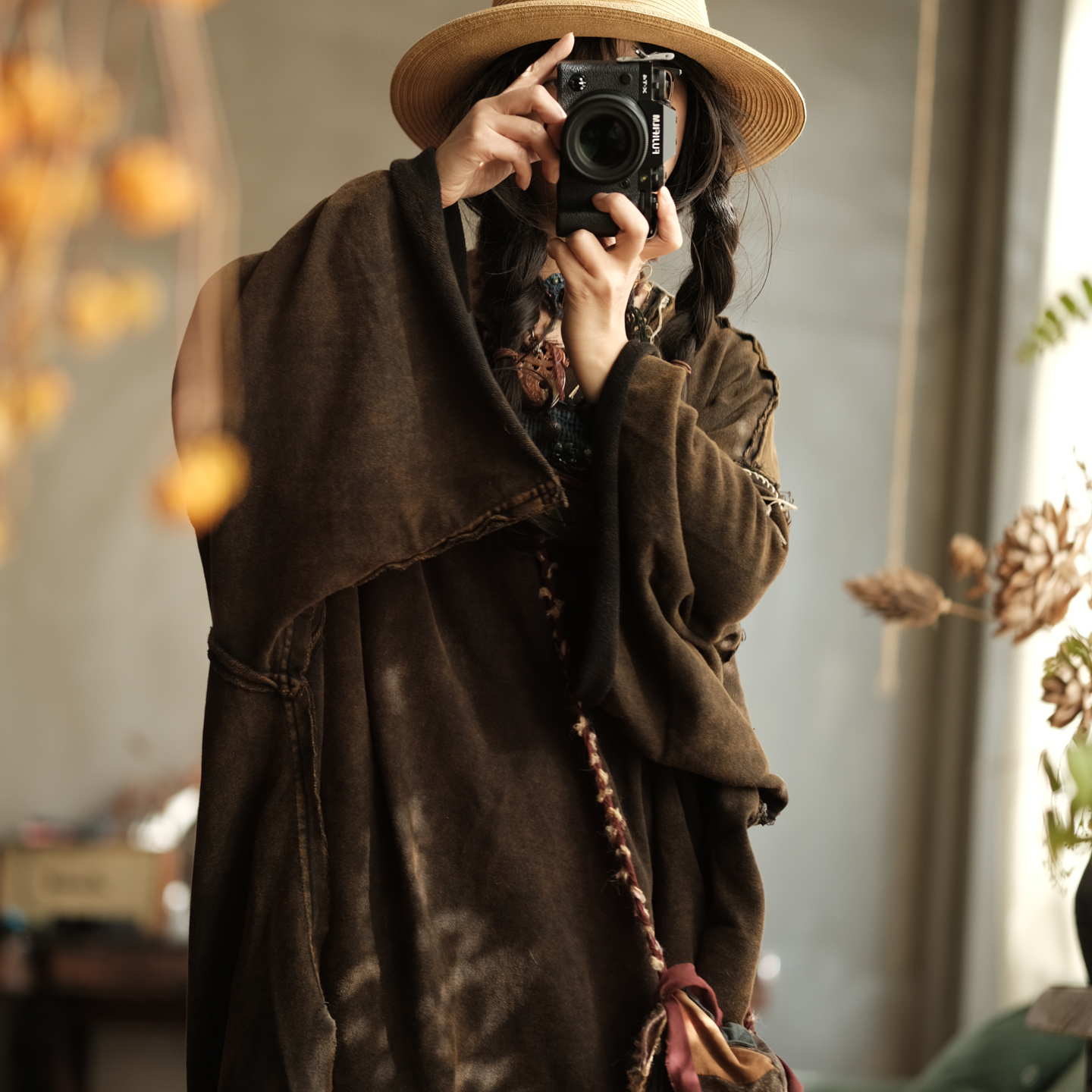 复古文艺氛围感宽松纯棉oversizeT恤 GMJ599黑