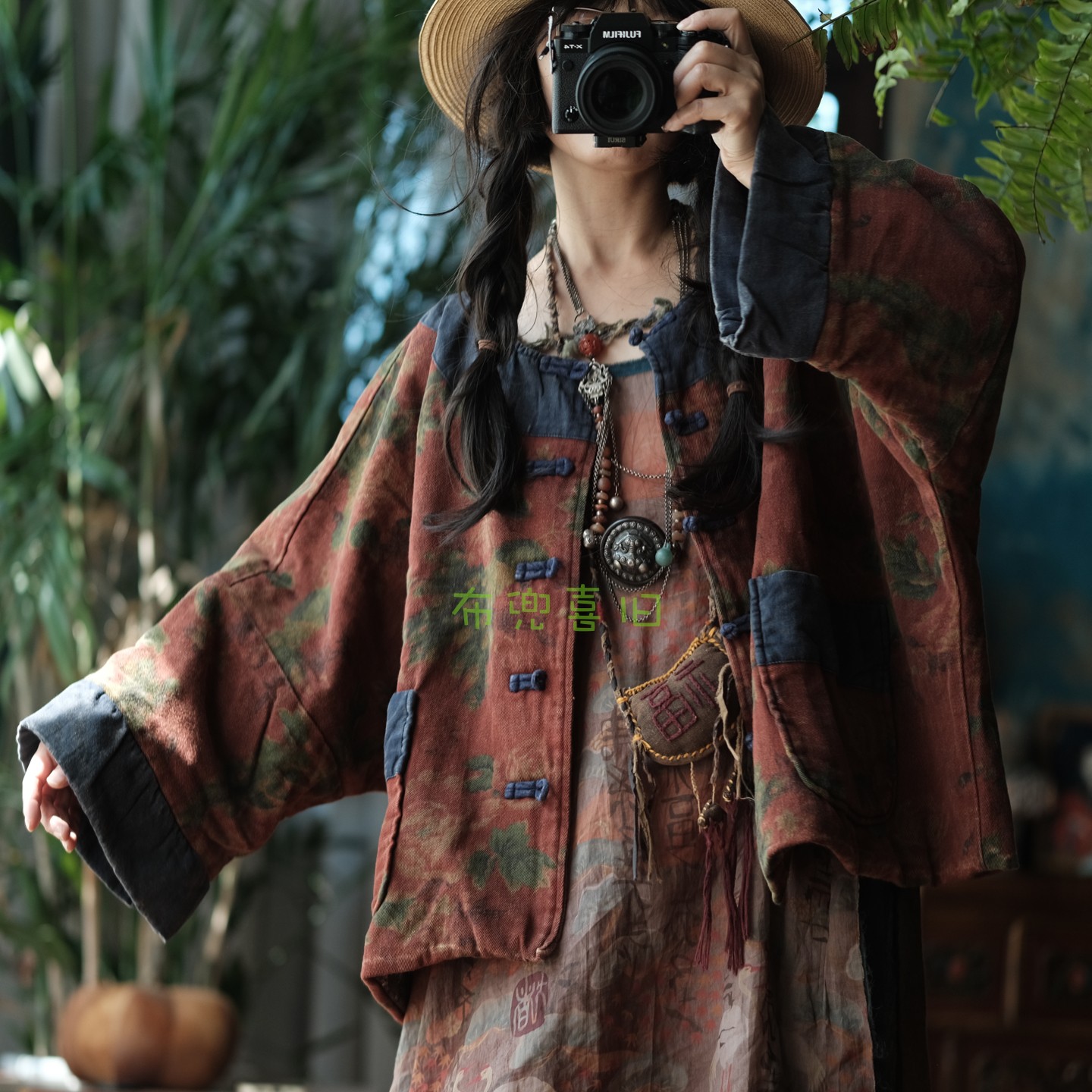 原创设计女装文艺复古中式纯棉棉衣棉外套棉服女2118绽放