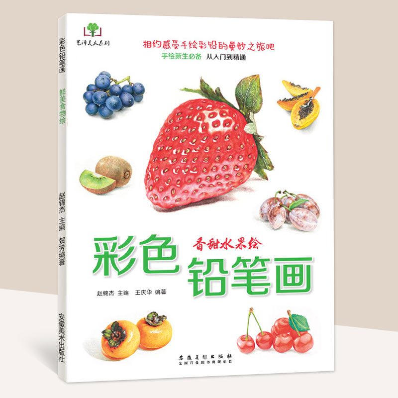 彩色铅笔画 香甜水果绘 手绘彩铅从入门到精通成人自学手稿色铅笔美术培训教材少儿彩铅画基础教程色铅笔画册素描铅笔画教程书