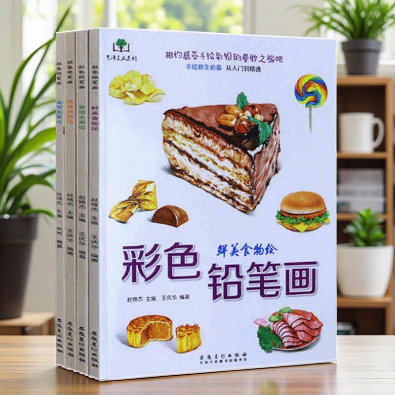 彩色铅笔画入门教程零基础初学手绘花卉萌宠动物鲜美食物水果植物花草绘画技法少儿童自学美术绘画书籍素描铅笔彩铅画