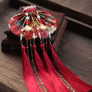 凝香记囍结良缘中式婚礼织金结发红色荷包空香囊手工古法随身香包