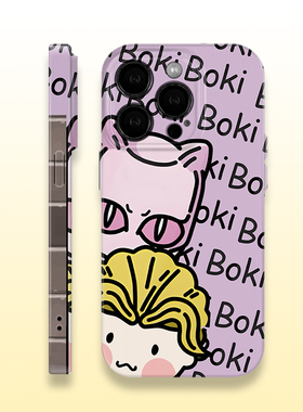 Q版偷窥吉良吉影JOJO手机壳BOKI可爱菲林亮面硬壳适用苹果15红米k70荣耀90华为MATE60P防摔IQOONEO8一加ace3P