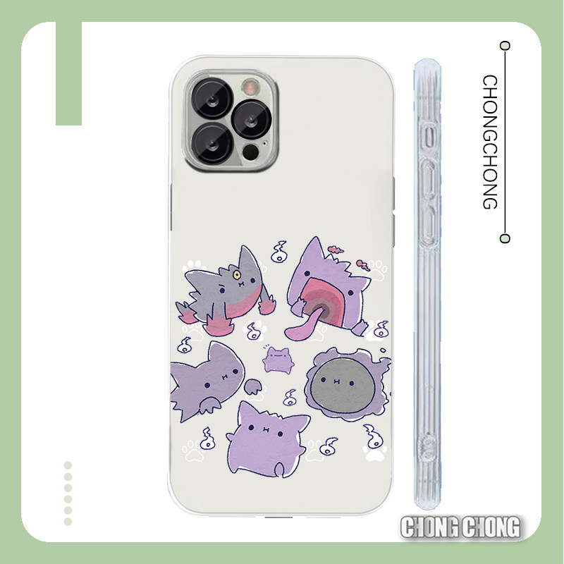 宝可梦卡通可爱耿鬼动漫透明硅胶软壳防摔手机壳适用苹果17promax保护壳iPhone16pro小米17荣耀gtvivox300ori