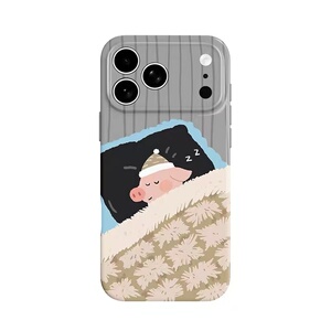 幸福睡觉猪猪手机壳手机壳适用于苹果17OPPOvivo小米17一加13苹果16promax荣耀华为vivo红米oppo