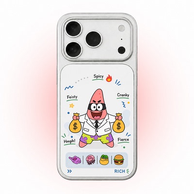 适用原创恶搞打劫怪盗海星iPhone17promax苹果16pro情侣手机壳不撞款OPPOvivo一加红米