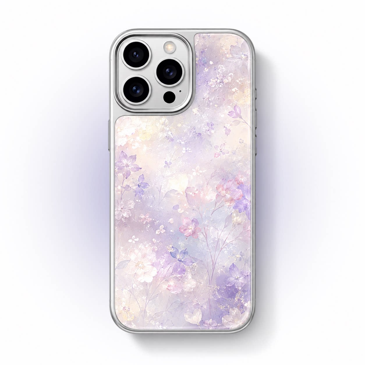 法式艺术低饱和淡紫韵花卉苹果iPhone17promax手机壳16小米vivo一加OPPO小众原创高级感新款抽象油画风秋冬