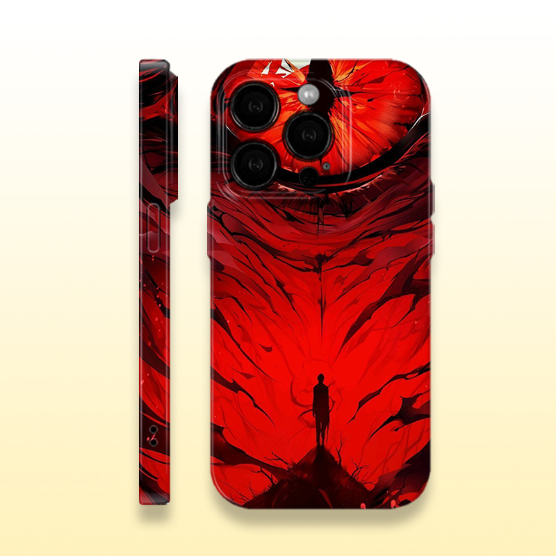 红色凝视小众菲林手机壳亮面适用苹果16prom红米k80华为MATE70硬壳VIVOX200苹果15/13/xr防摔OPPOFINDX8软壳