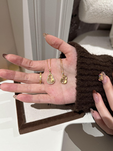 S925纯银国风琼枝玉叶 起光玉髓葫芦新中式高级感甜美项链