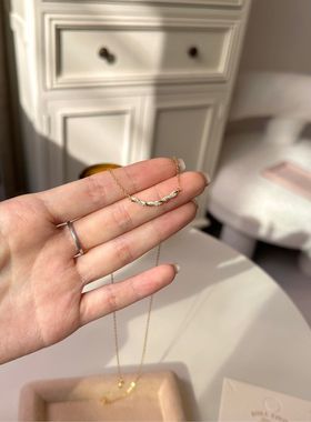 S925纯银轻奢爆款麻花结微笑精致高级感项链