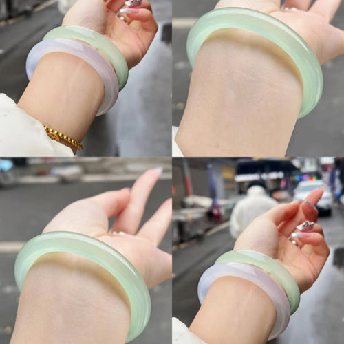 玛瑙玉髓工厂冰种手镯美人镯