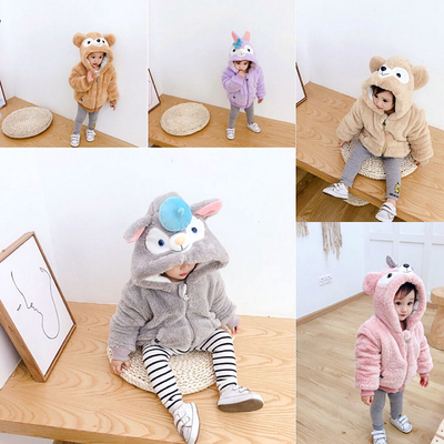 冬装新款宝宝加绒加厚婴儿棉袄