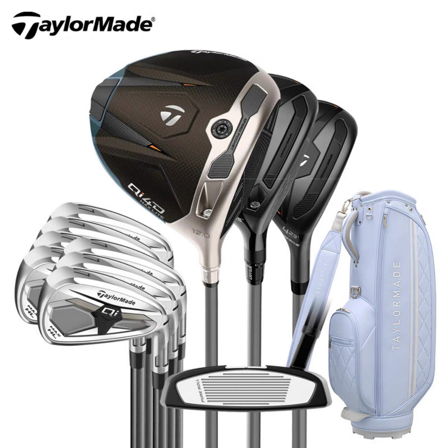 正品TaylorMade泰勒梅高尔夫女士套杆Qi4D高容错远距进阶球杆26款