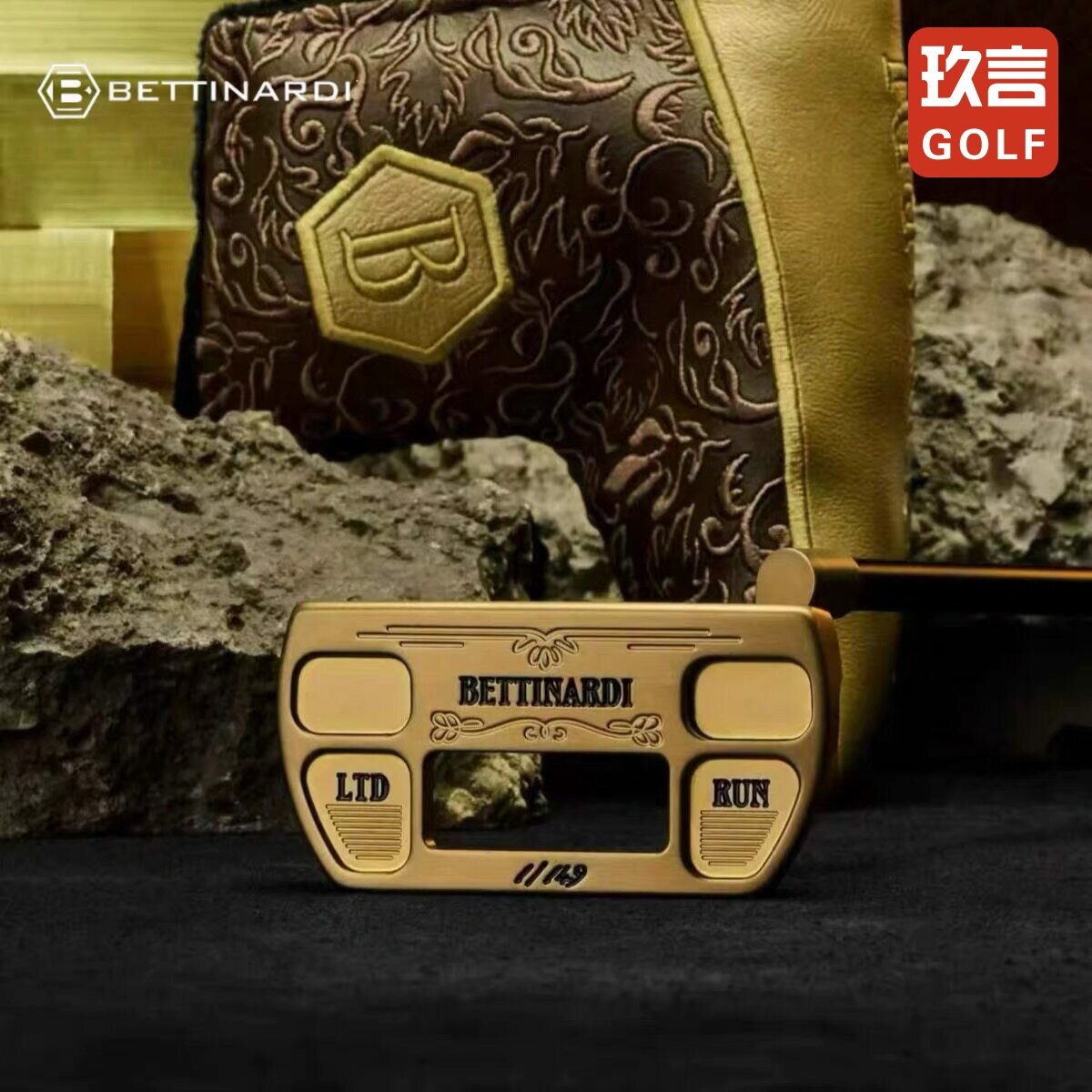 BETTINARDI贝特纳蒂推杆高尔夫球杆黄金淘金热零扭矩限量版