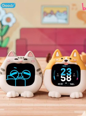 bilibiliGoods新品CUBE FACE 猫狗双全LCD触屏真无线耳机安卓苹果