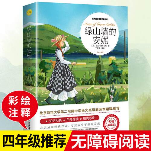 绿山墙的安妮 正版原著全集蒙哥马利原著小学生三四五六年级阅读课外书上下册青少年儿童文学经典书籍绿野仙踪世界名著小说 - 封面