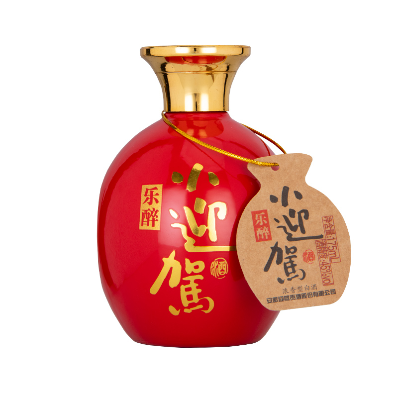 官方旗舰 迎驾贡酒乐醉小迎驾45度175ml*1瓶小瓶装浓香型纯粮白酒