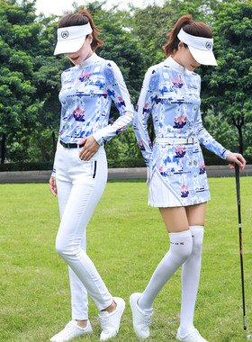 zg6女球显瘦长袖花色高尔夫衣服