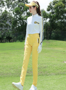 女女长袖速干修身弹力高尔夫服装