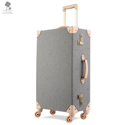 手工复古行李箱24寸旅行箱高颜值