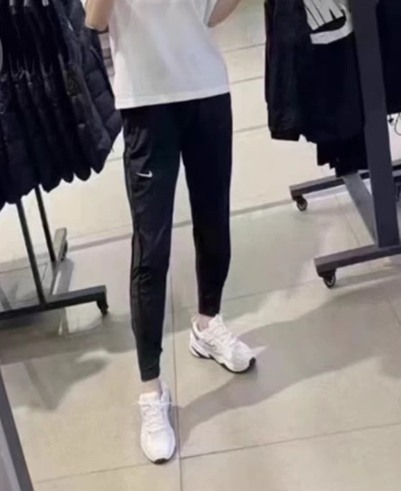 晶晶正品代购耐克女子加绒速干训练跑步运动修身针织长裤6473