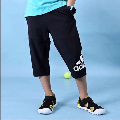 晶晶正品代购阿迪达斯儿童速干七分裤口袋带拉链1387
