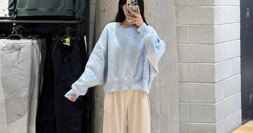晶晶正品代购耐克女款宽松加绒休闲卫衣5762