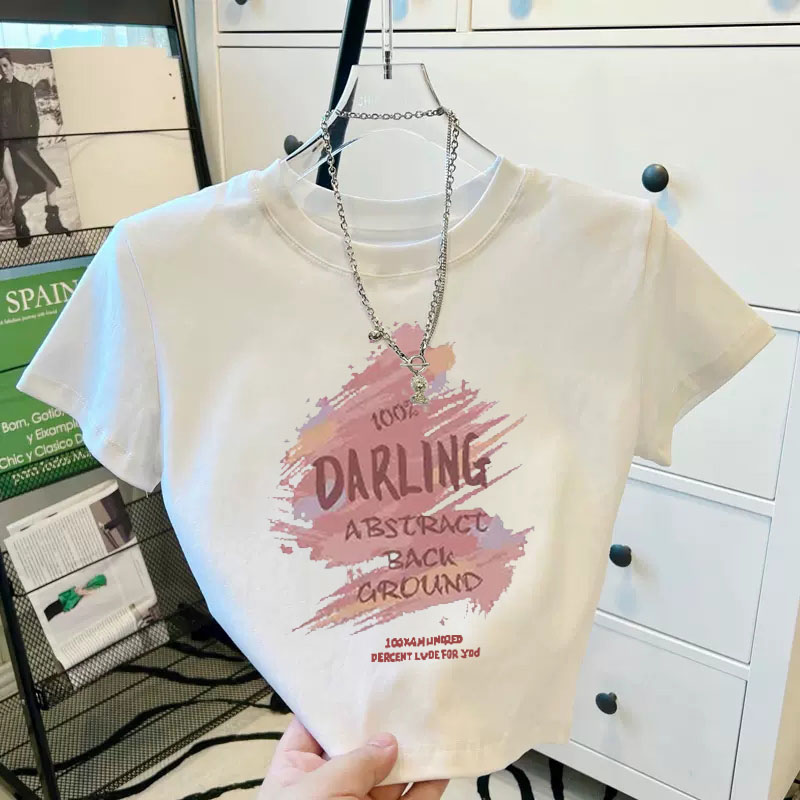 纯棉短款高腰显瘦童装