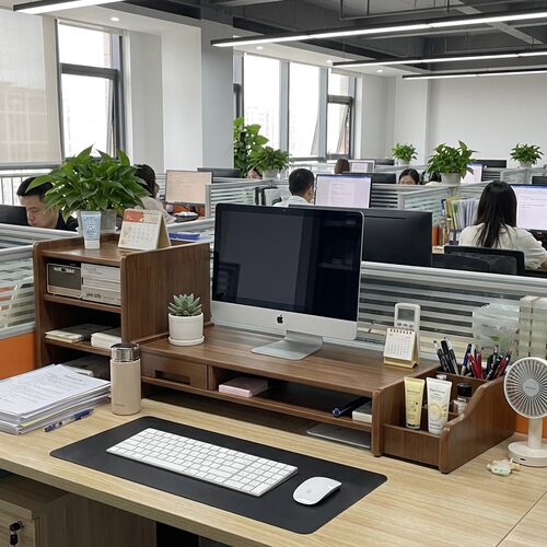 台式工位电脑增高架家用办公桌