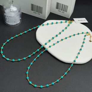 【宝藏珠宝】绿松石圆珠项链（多样性发其一）XLT5051021