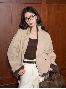 「西雅图派克」双面穿复古兔毛工装 皮草派克外套dyd82500