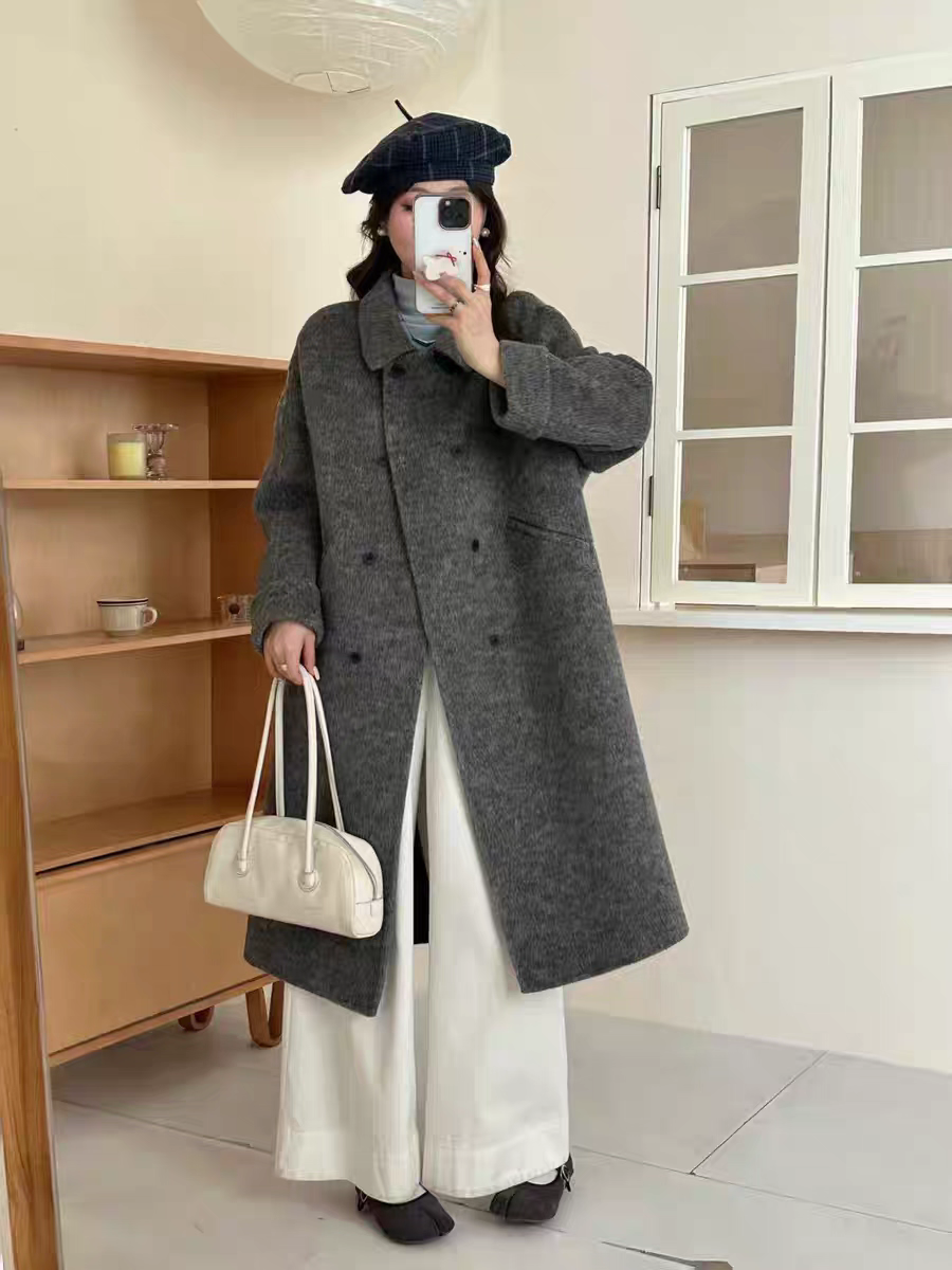 羊毛宽松双面羊绒大衣女2025新秋冬宽松长款羊毛外套ng2523,女装/女士精品,毛呢外套,淘宝优惠券,粉丝福利购,淘宝优惠卷