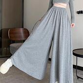 山本半身裙女垂感高腰慵懒显瘦遮肉百搭长裤 秋冬爆款 裙 有口袋