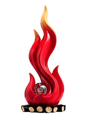 红红火火招财火焰摆件酒