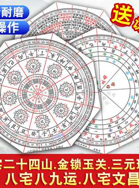八宅二十四山立极尺高精度24山透明罗盘测量绘图尺户型布局立极规