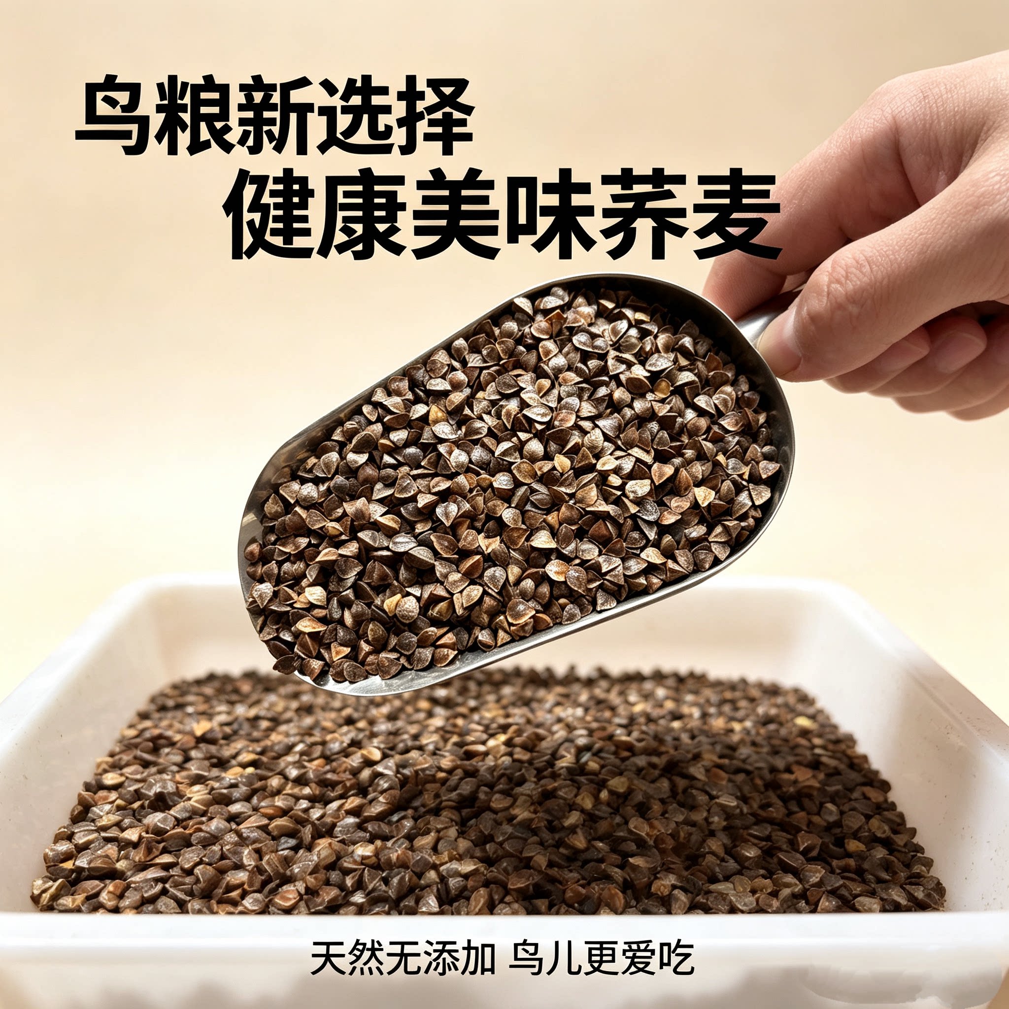 带壳甜荞麦鸟粮 和尚玄风小太阳鹦鹉饲料 观赏宠物鸟通用谷物鸟食