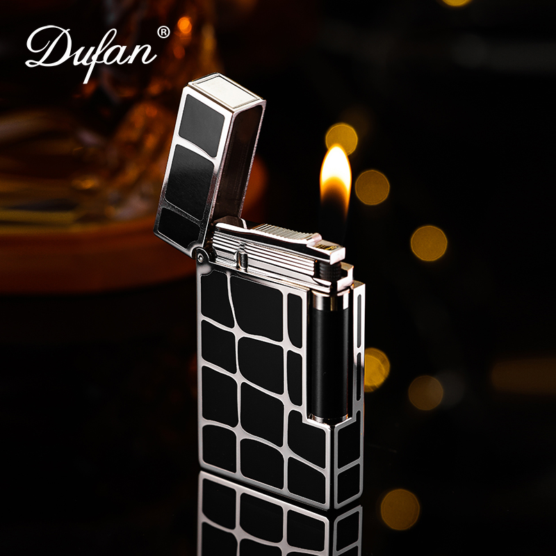 法国DUFAN都梵朗声打火机铜男士复古高档定制旗舰店正品 天地格